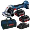 Bosch – Cordless Angle Grinder (GWS 180-LI), Charger, Batteries (4Ah) + Bag Bosch – Cordless Angle Grinder (GWS 180-LI), Charger, Batteries (4Ah) + Bag