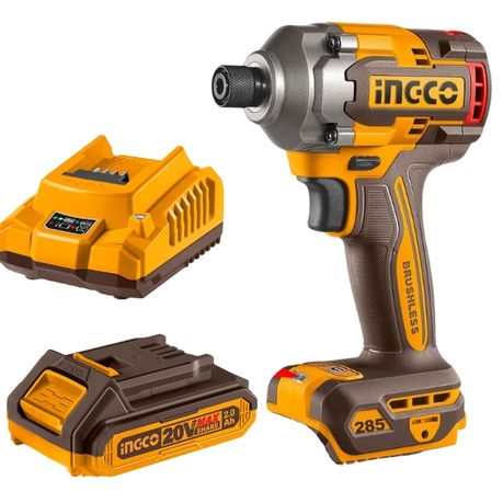 Ingco – Cordless Impact Wrench (400Nm) with Battery (2.0Ah) and Charger
