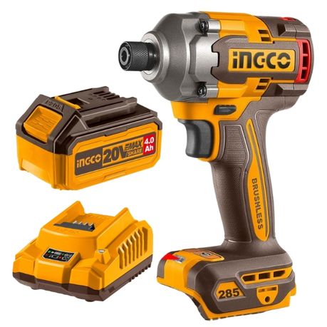 Ingco – Cordless Impact Wrench (400Nm) with Battery (4.0Ah) and Charger