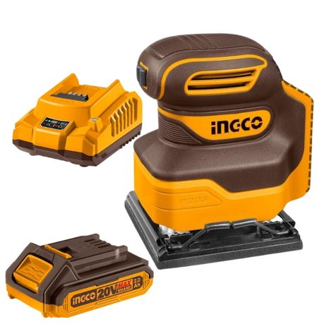 Ingco – Li-Ion Sheet Sander 20V – With Sanding Sheets – 5 Pieces