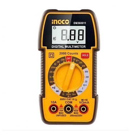 Ingco – Digital Multimeter/DC 2000 Counts – 600V