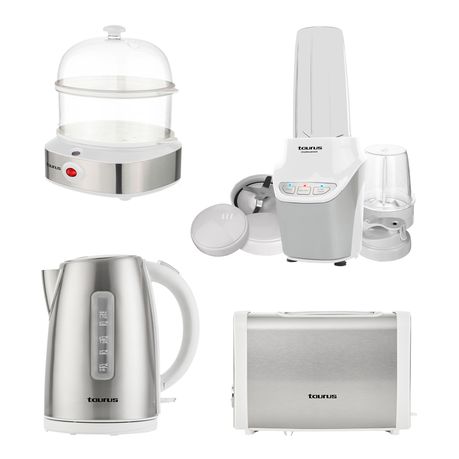 Pack 4 Piece Kettle + Toaster + Personal Blender + Egg Boiler