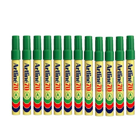 Artline – EK 70 Bullet Point Permanent Marker 1.5mm – Green – Pack of 12