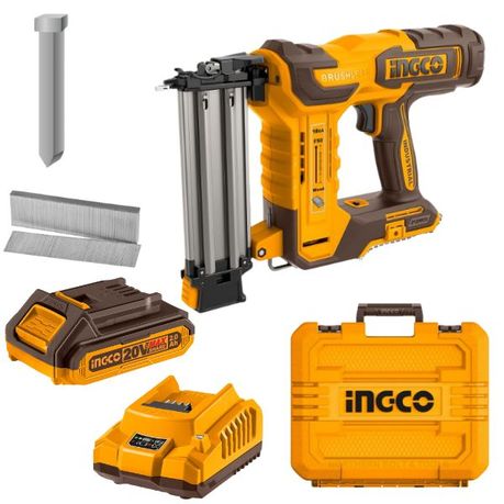 Ingco – Cordless Brad Nailer with 2Ah Battery and Charger