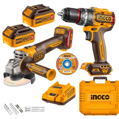 Ingco – Cordless Impact Drill (96Nm) and Cordless Grinder Combo Kit