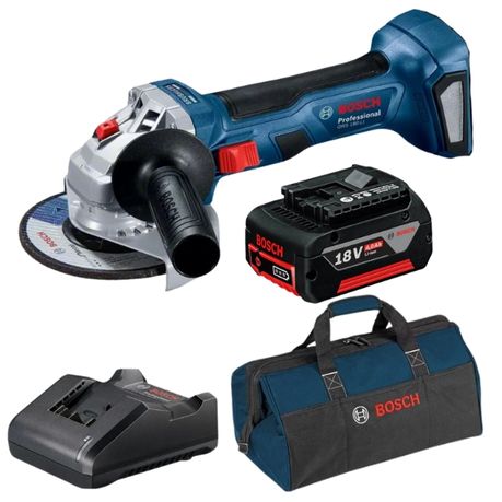 Bosch – Angle Grinder GWS 180-LI – 700W with Toolbag, 4Ah Battery & Charger