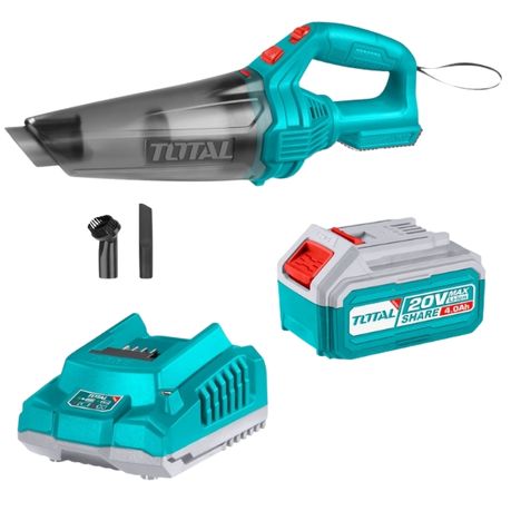 Total Tools – Cordless Hand Vacuum Cleaner with 4.0Ah Battery and Charger