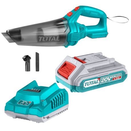 Total Tools – Cordless Hand Vacuum Cleaner with 2.0Ah Battery and Charger