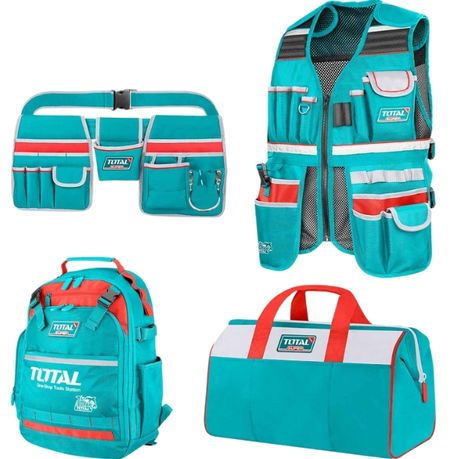 Total Tools – Tool Bag, Backpack, Tool Vest and Adjustable Tool Belt Set