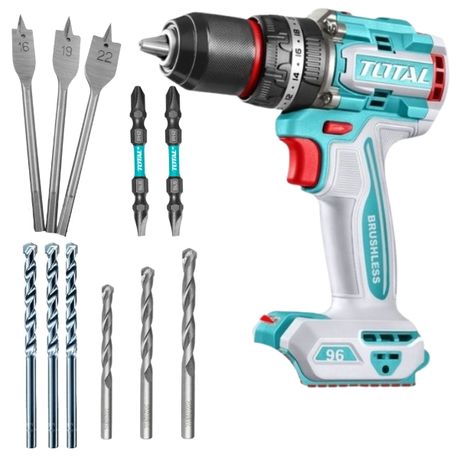 Total Tools – Cordless Brushless Impact Drill 96Nm – Unit Only with Bits