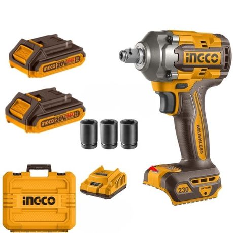 Ingco – Cordless 2in1 Impact Driver/Wrench – 230Nm with Batteries & Charger