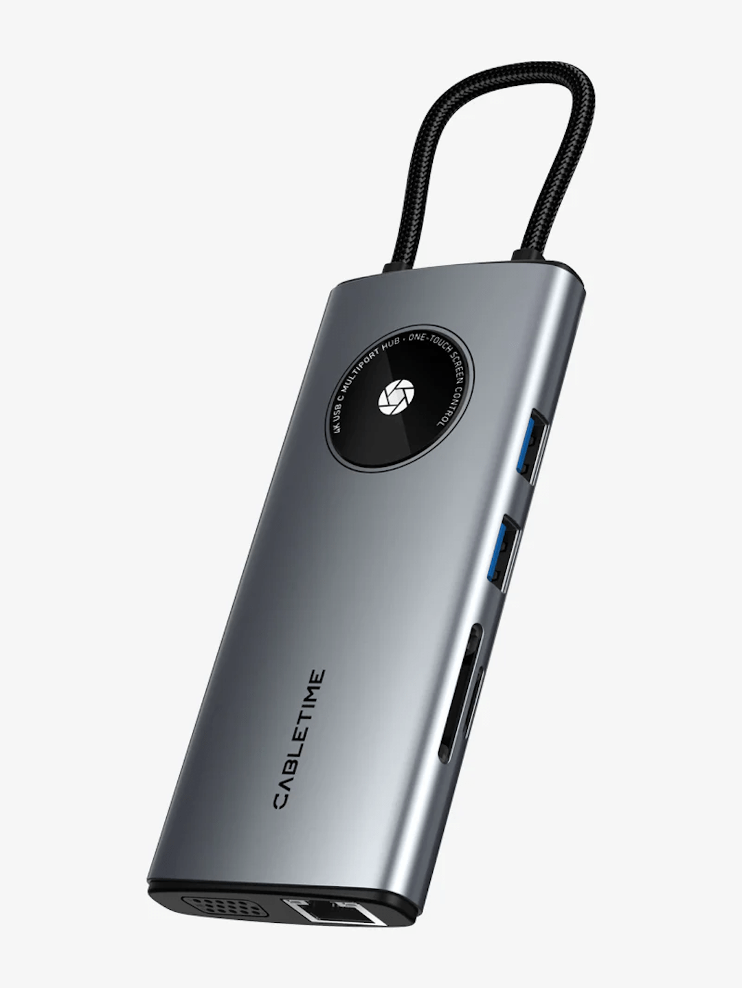 CABLETIME 10 In 1 Multi USB C Hub Adapter 4K with VGA and HDMI Ethernet