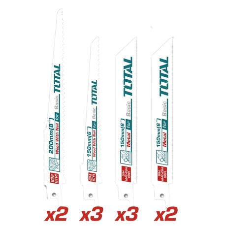 Total Tools – Reciprocating Saw Blades Set – 10 Pieces