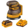 Ingco – Cordless Random Orbit Sander (20V) with 4Ah Battery and Charger Ingco – Cordless Random Orbit Sander (20V) with 4Ah Battery and Charger