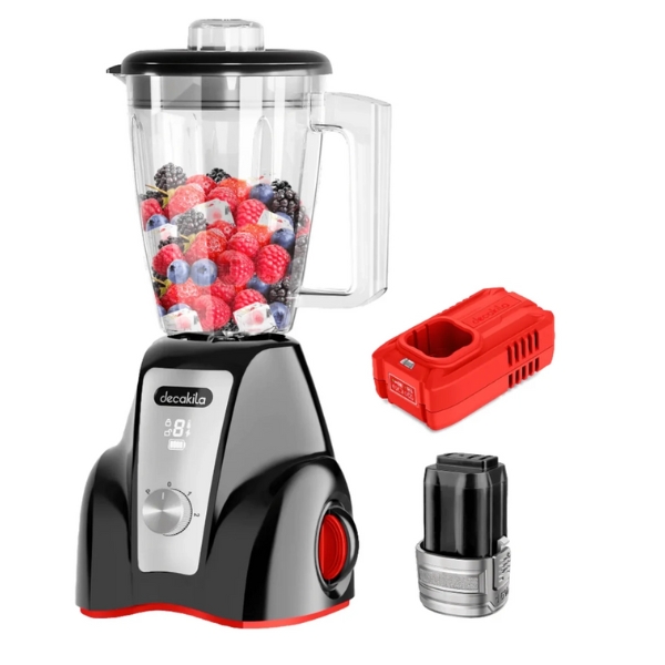 Decakila – Cordless Stand Blender Kit with Glass Jug (1.5L, 300W) – Black