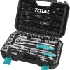 Total Tools – 1/4″ and 1/2″ Industrial Socket Set- 44 Pieces Total Tools – 1/4″ and 1/2″ Industrial Socket Set- 44 Pieces