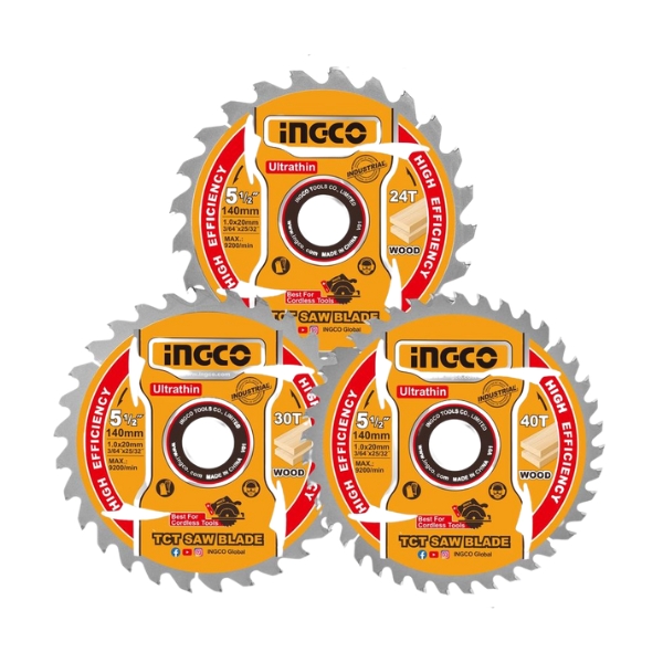 Ingco – Ultra-thin Tct Saw Blade Set – 140mm