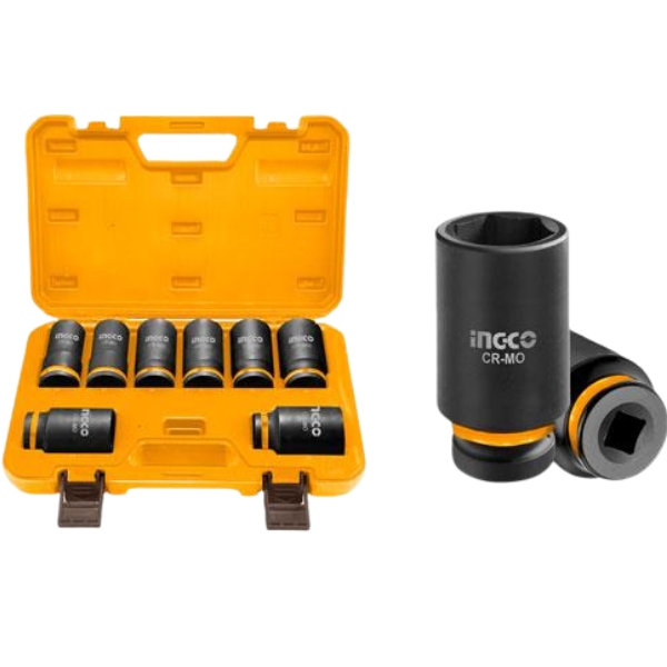 Ingco – Deep Impact Socket Set 3/4” DR – 8 Pieces