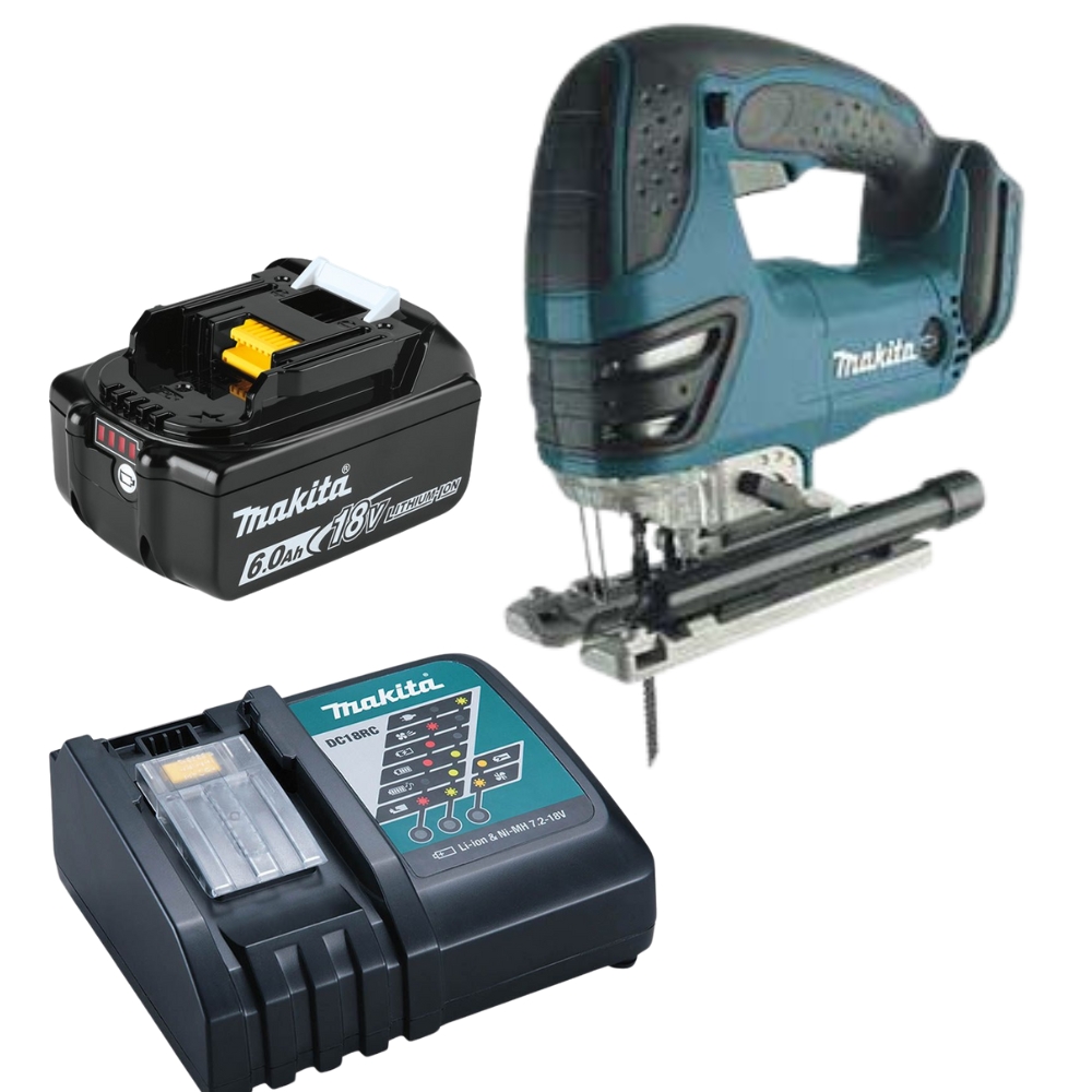 Makita – Cordless Jig Saw (DJV180ZK) with 6.0Ah Battery and Charger