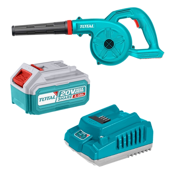 Total Tools – Cordless Leaf Blower (20V) with 4Ah Battery and Charger