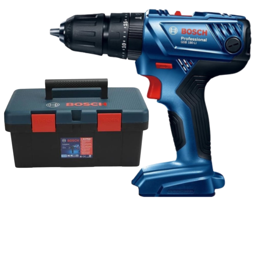 Bosch – Cordless Impact Drill /Driver (GSB 180-LI) – Machine Only in Case