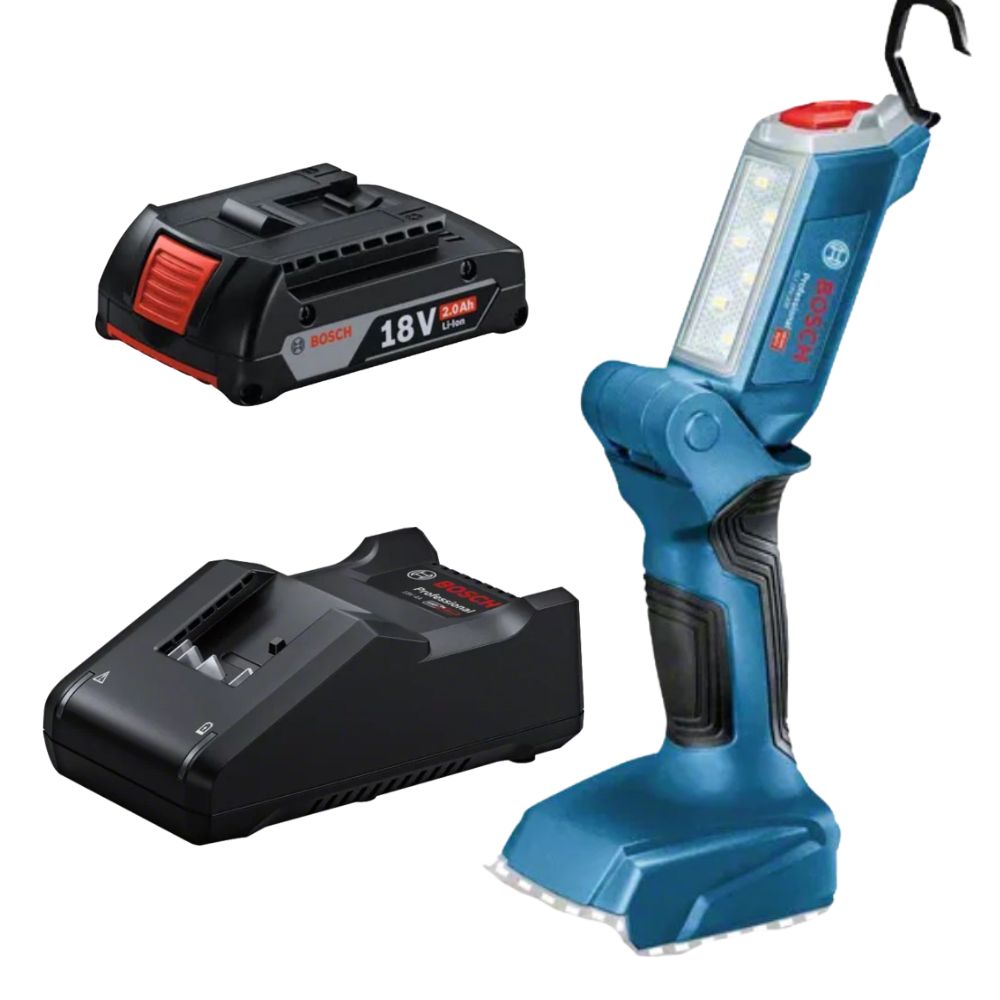 Bosch – Professional Cordless Jobsite Light with (2.0Ah) Battery & Charger