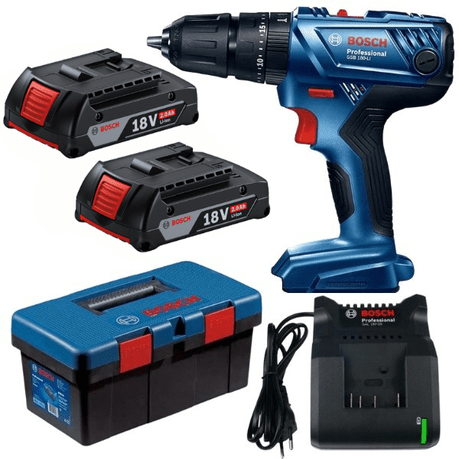 Bosch – Cordless Impact Drill / Driver – 18V, 2Ah (GSB 180-LI) – Combo Kit