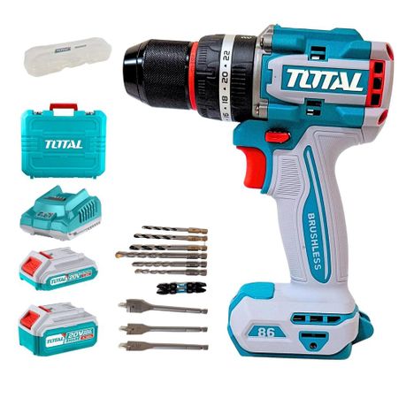 Total Tools – Impact Drill 86N.m with 2Ah and 4Ah Batteries and Charger