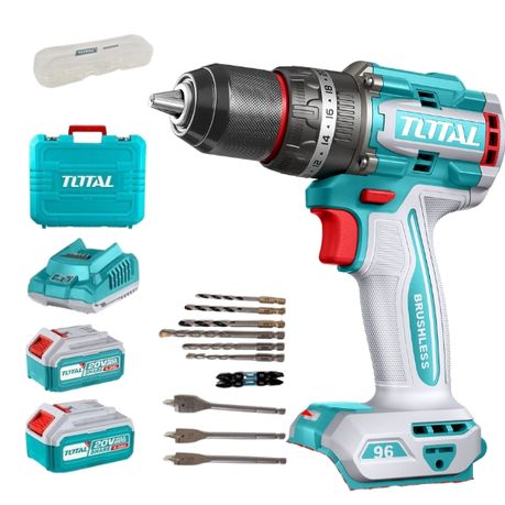 Total Tools – Impact Drill 96N.m with 2 x 4Ah Batteries and Charger