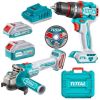 Total Tools – Impact Drill 66N.m, Grinder with 2Ah, 4Ah Batteries & Charger Total Tools – Impact Drill 66N.m, Grinder with 2Ah, 4Ah Batteries & Charger