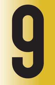 Tower Adhesive Reflective Number Sign – Large 9
