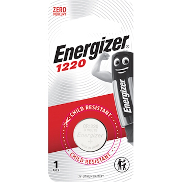 Energizer CR1220 3v Lithium Coin Battery Card 1