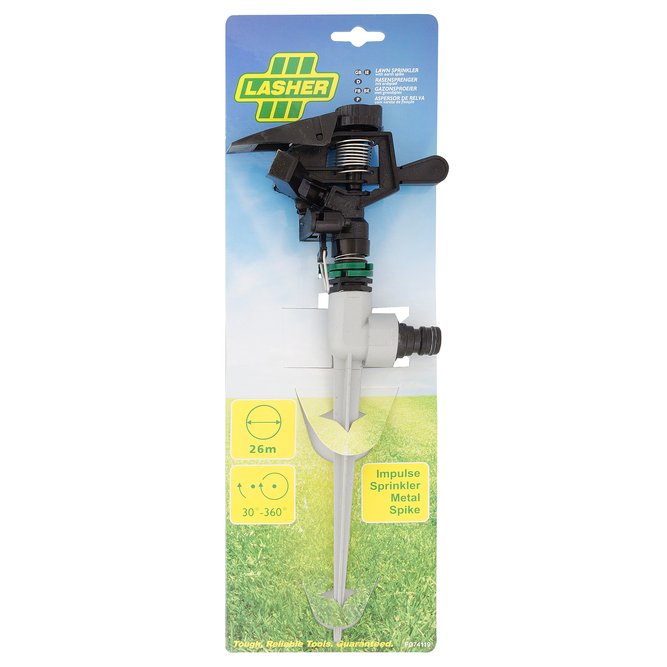 Lasher – Hose Fitting Impulse Metal Spike Sprinkler