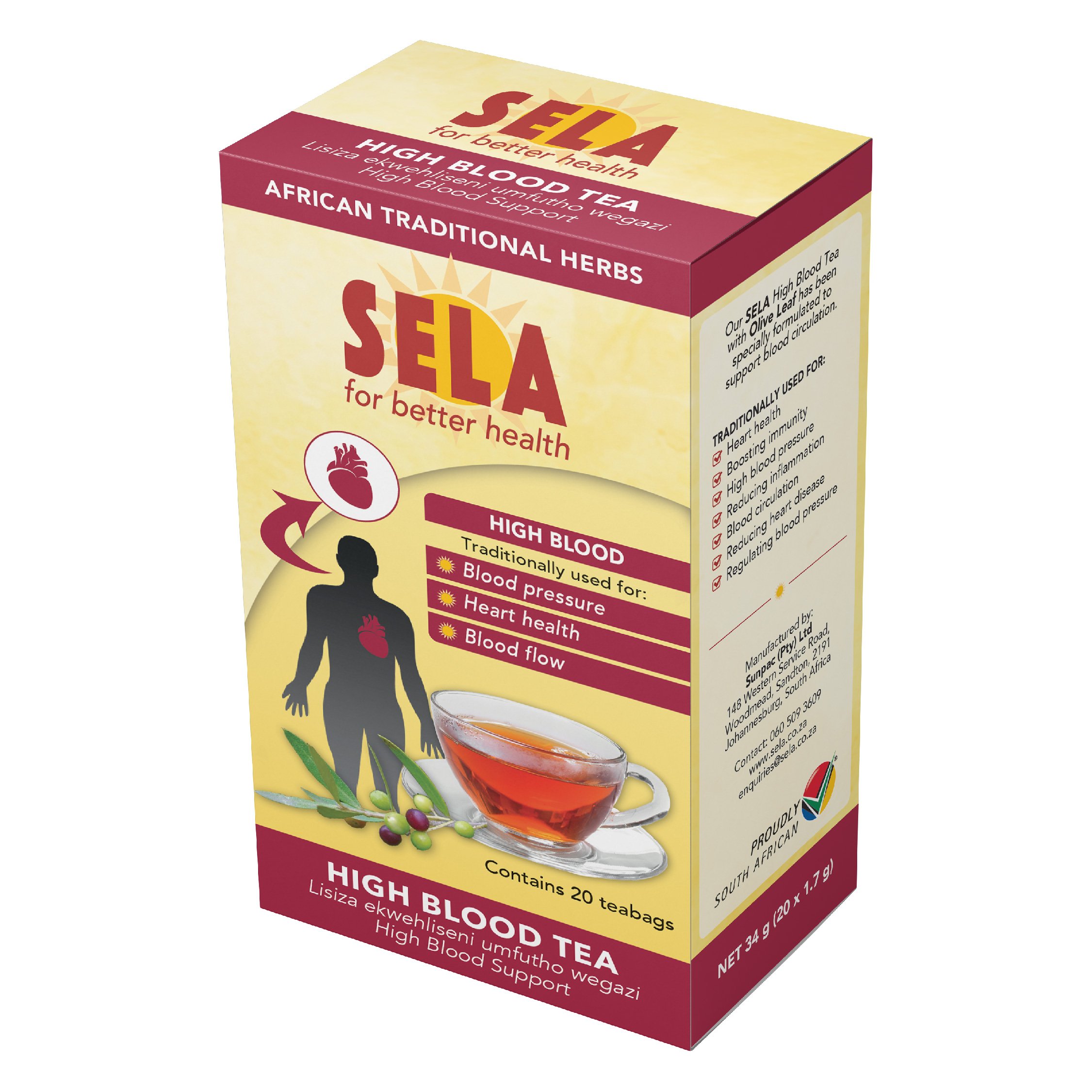 SELA High Blood Tea – 20 Tea Bags