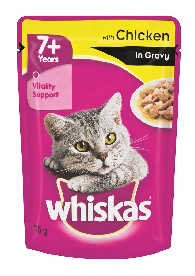 Whiskas – Senior Pouch – Chicken in Gravy – 0.085kg