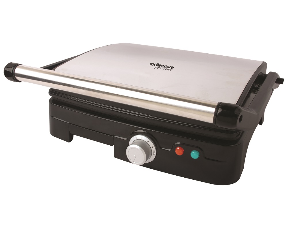 Panini Press 4 Slice Non-Stick Black 2200W “Grande Press”