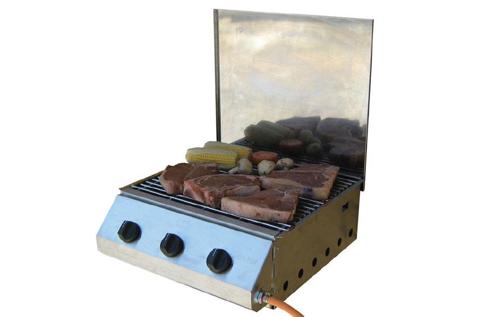 LK’s Steak Gas Braai 3-Burner 430 Stainless Steel (wall mountable)