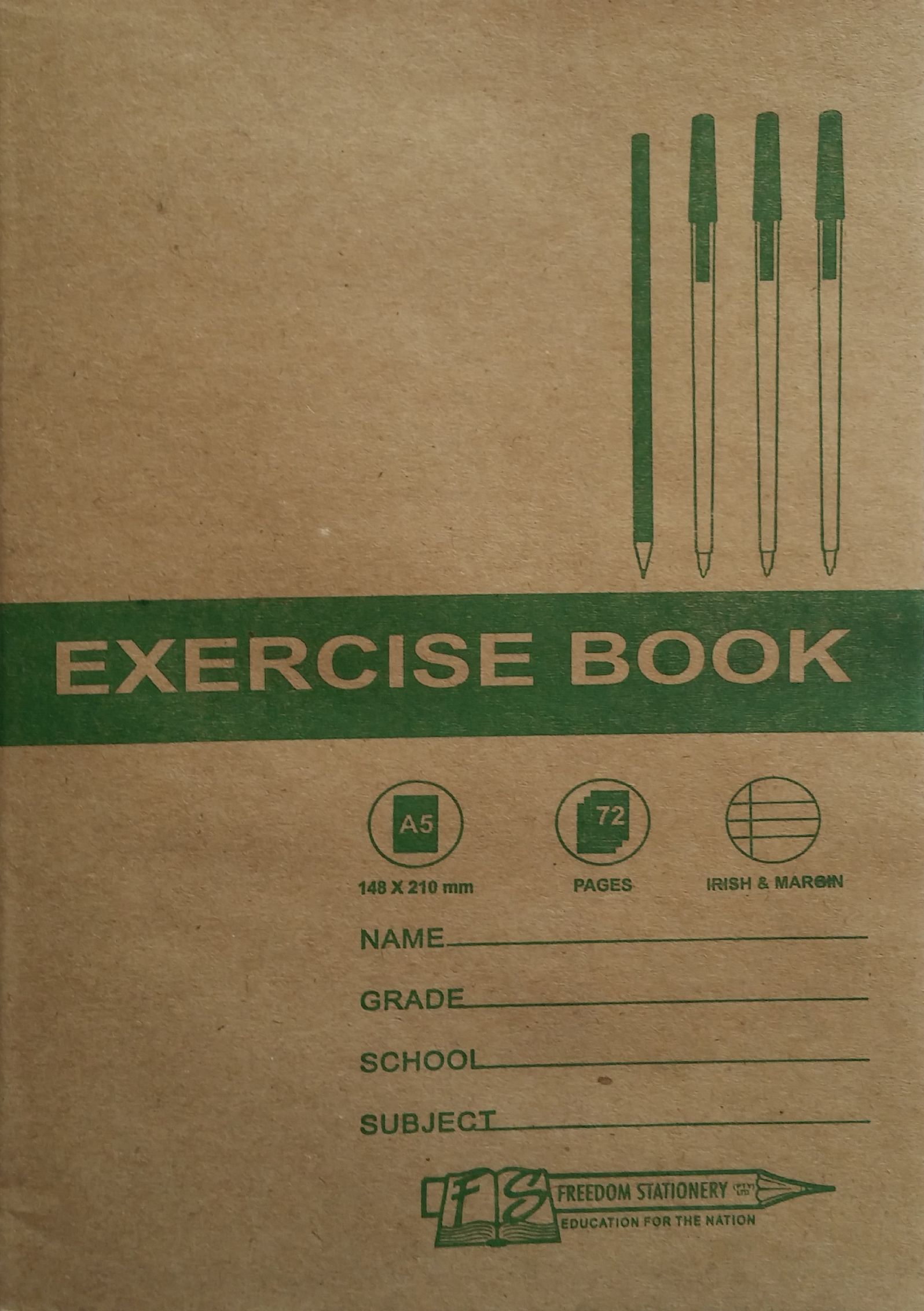 Freedom Stationery 72 Page A5 I&M Exercise Book