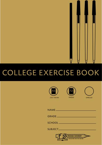 Freedom Stationery 72 Page A5 Unruled Exercise Book (20 Pack)