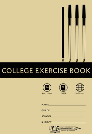 Freedom Stationery 72 Page A4 Q&M College Exercise Book