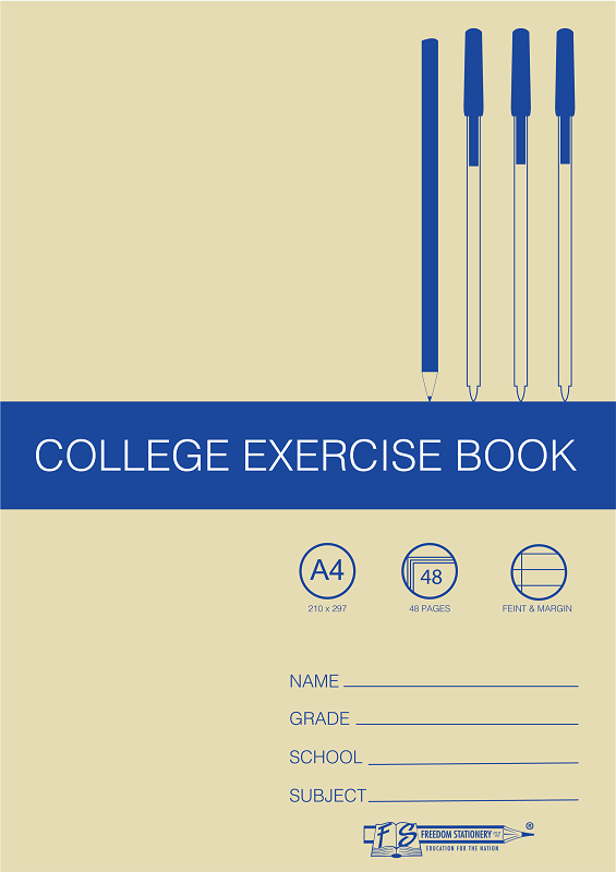 Freedom Stationery 48 Page A4 F&M College Exercise Book (25 Pack)