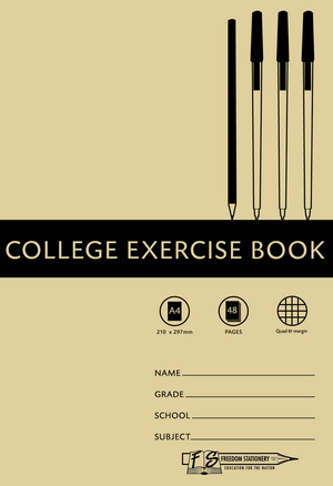 Freedom Stationery 48 Page A4 Q&M College Exercise Book (25 Pack)