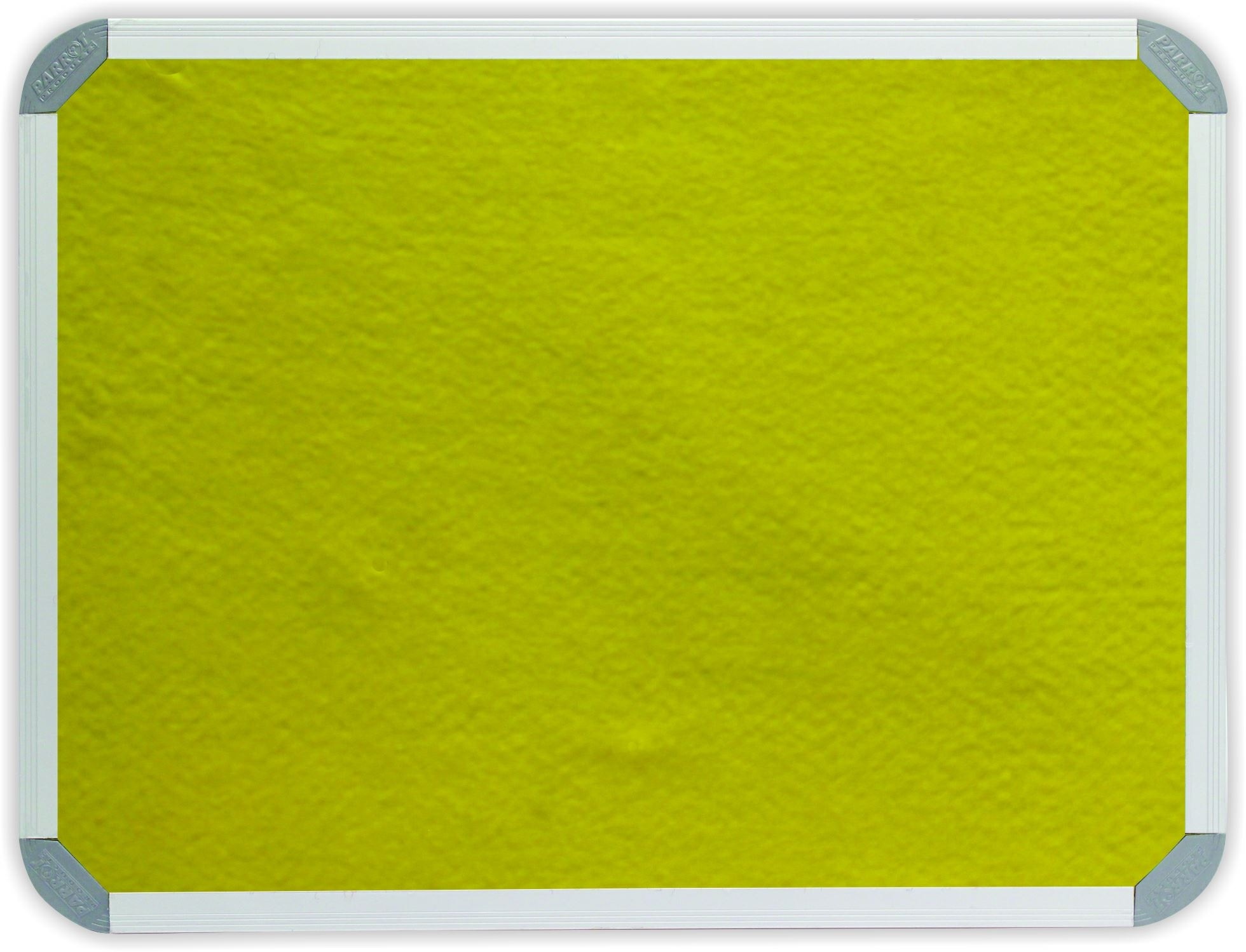 Parrot Info Board Aluminium Frame – Yellow Felt (1200 x 1200mm)