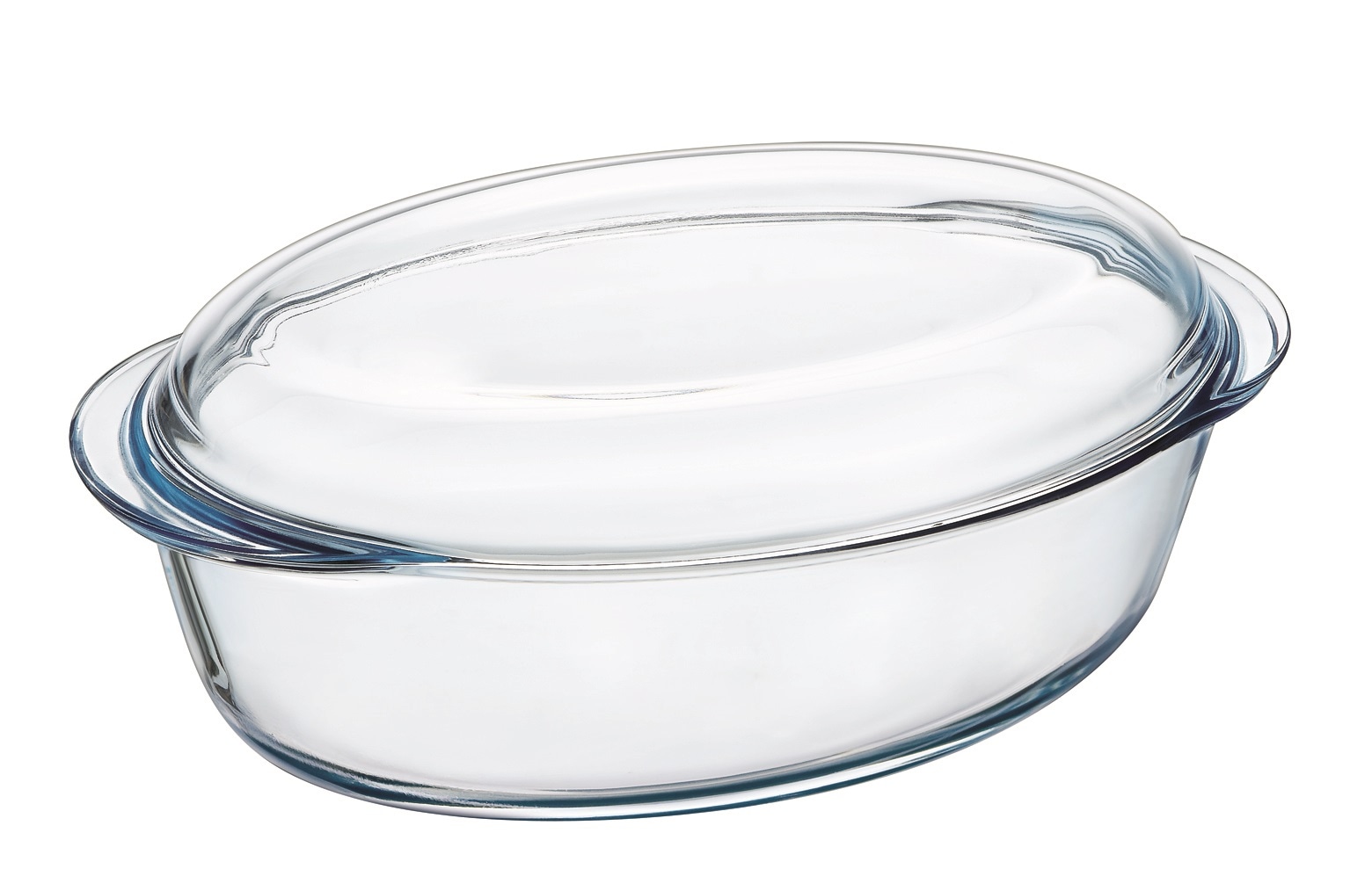 Pyrex – Essentials Glass Oval Casseroles Sticker Version With Lid – 3 Litre