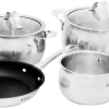 Russell Hobbs Nostalgia 7 Piece Stainless Steel Belly Pot Set Russell Hobbs Nostalgia 7 Piece Stainless Steel Belly Pot Set