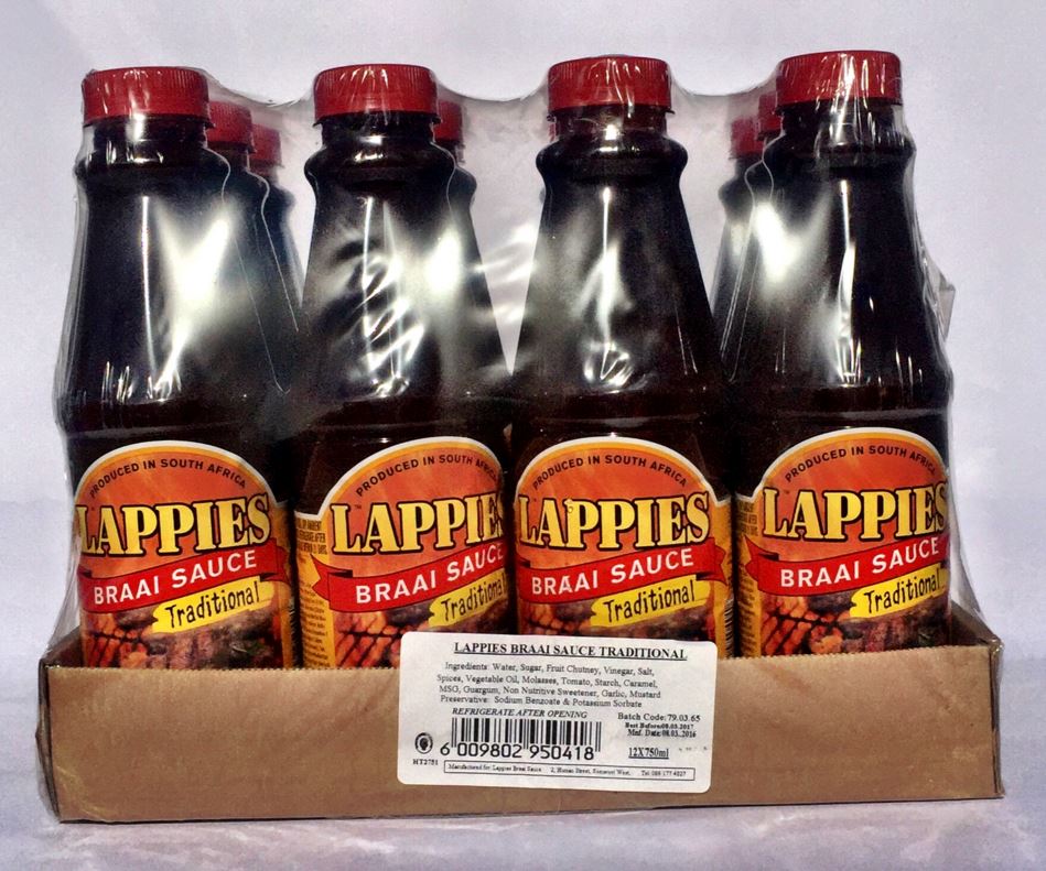 Lappies Braai Sauce – Traditional – (12x750ml)