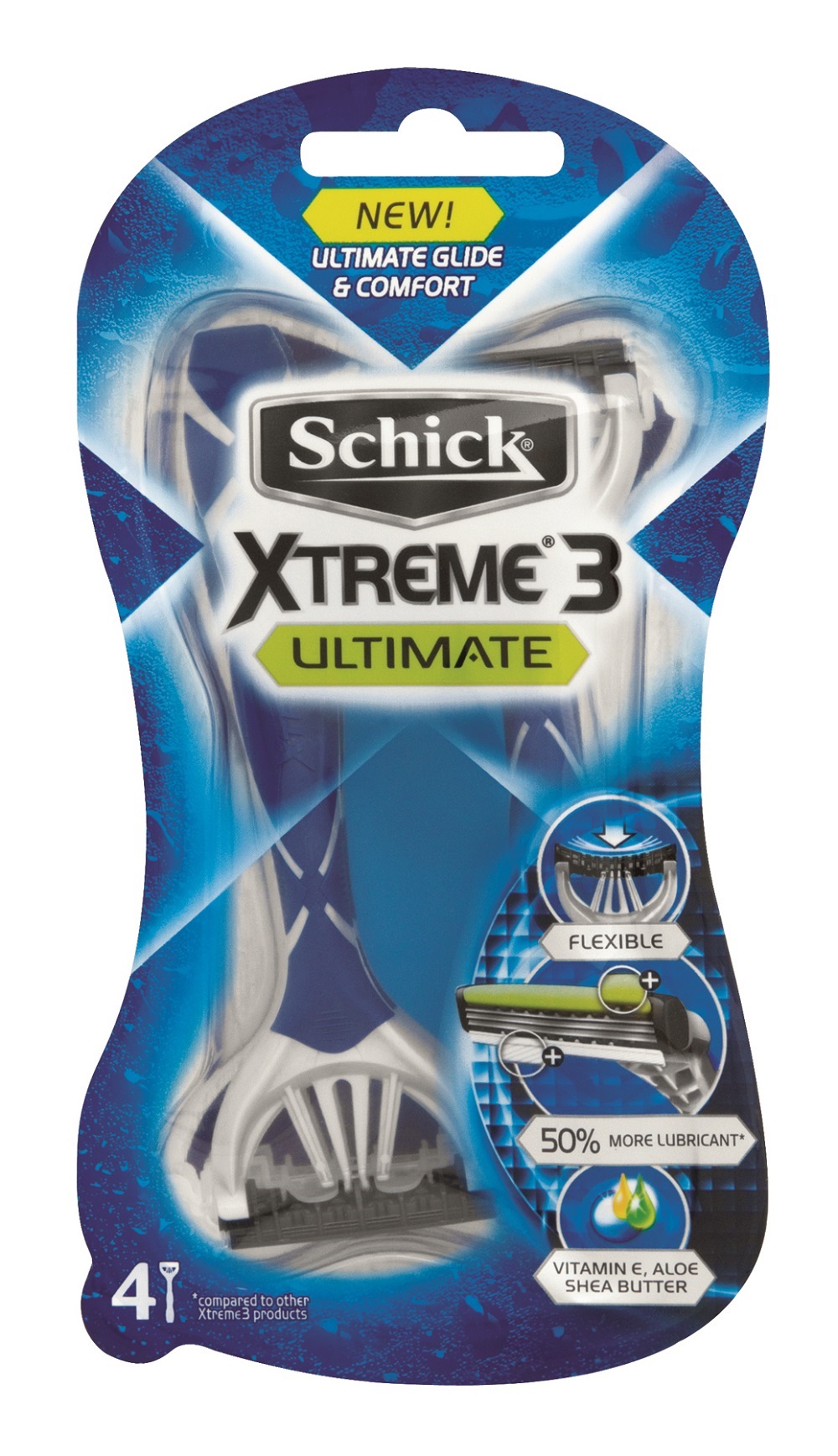 Schick Xtreme 3 Ultimate Male Disposable Tub 4’s
