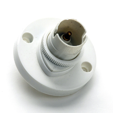 Batten Holder Nylon White 50mm BC