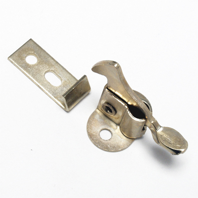 Catch Elbow With Stop Brass Plated