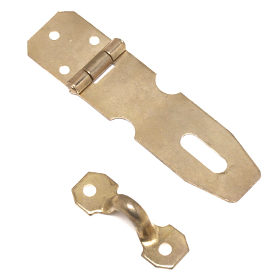 Hasp+Staple Brass Plate Light 55mm